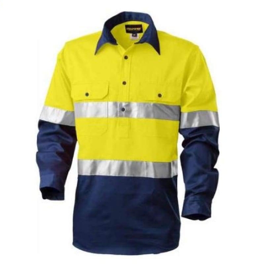 Picture of Tru Workwear, Shirt, Long Sleeve, Lightweight Closed Front, Gusset Cuffs, Cotton Drill, Hor Vents, 3M Two Hoop Tape